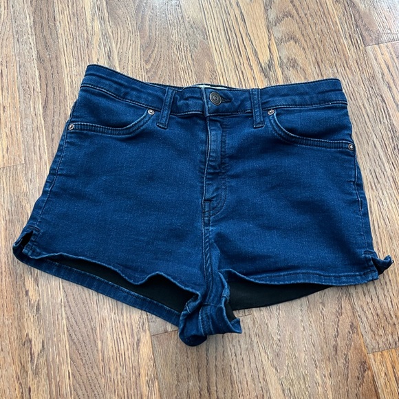 Free People Dark Wash Jean Shorts, 26 - Picture 2 of 5